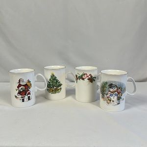 Jason Bone China Christmas Mugs set of 4
